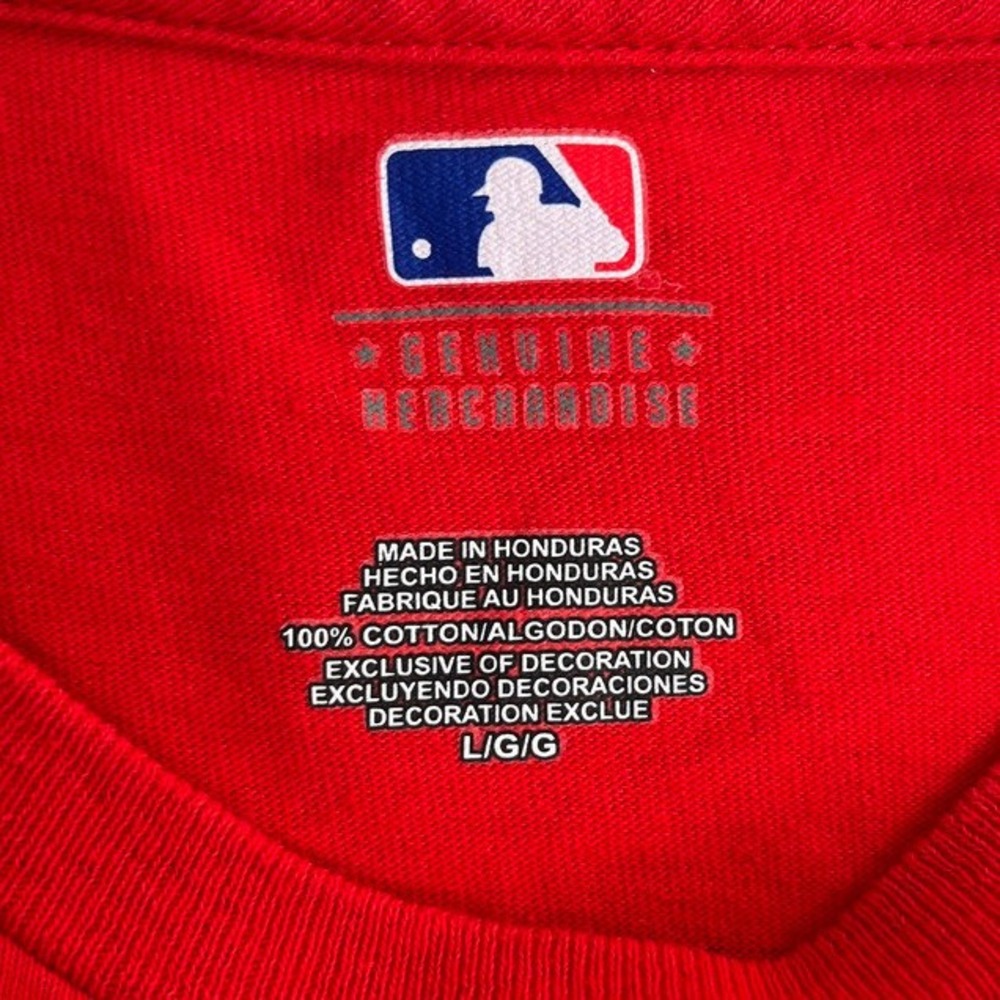 MLB T-Shirt Mens‎ Large Red Josh Hamilton #32 Los Angeles Angels - Picture 5 of 7